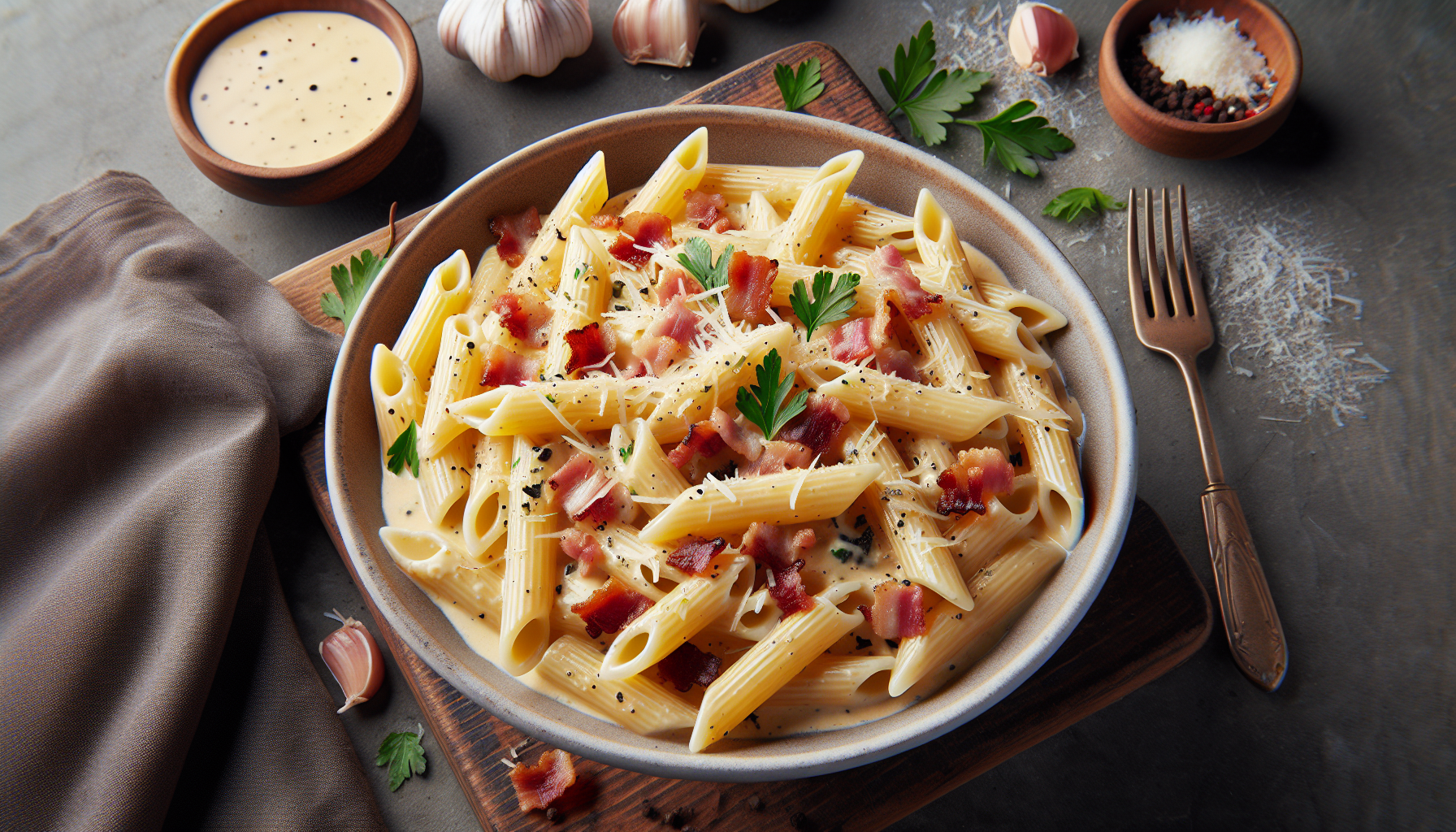 penne alla carbonara